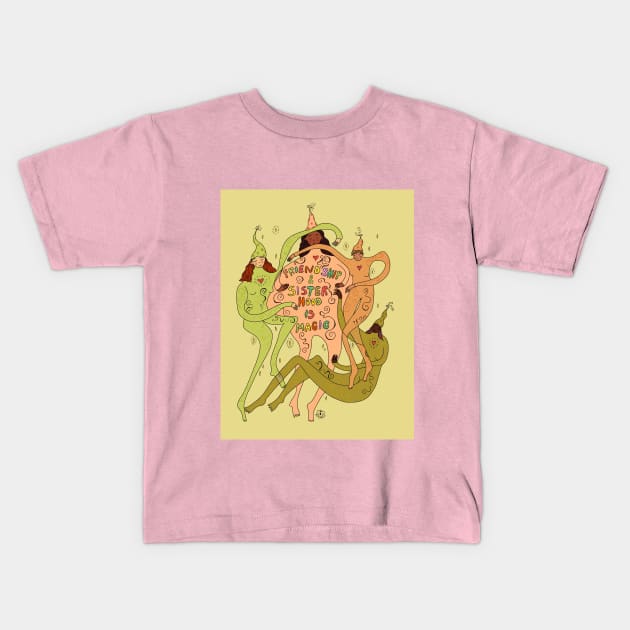 Friendship Is Magic Kids T-Shirt by Peach Melt